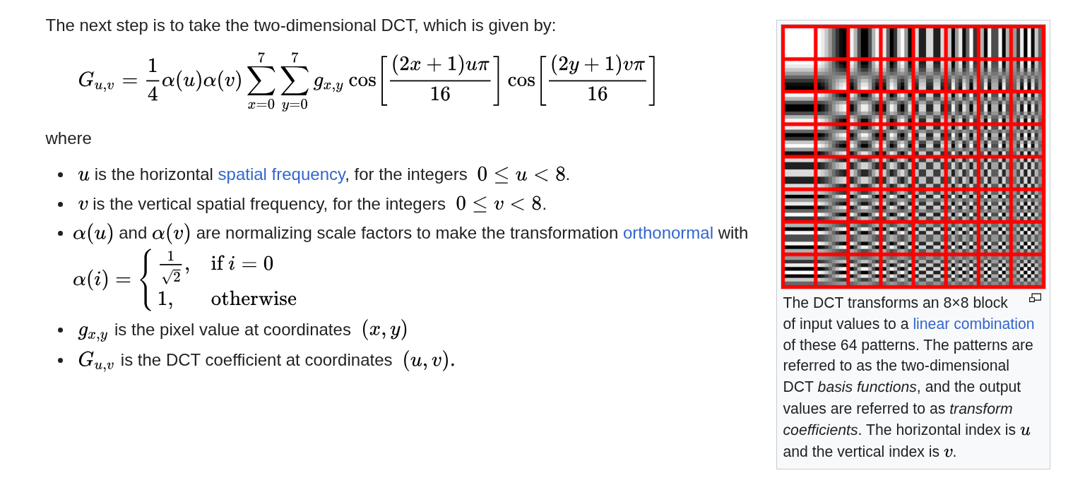 FDCT Formulae